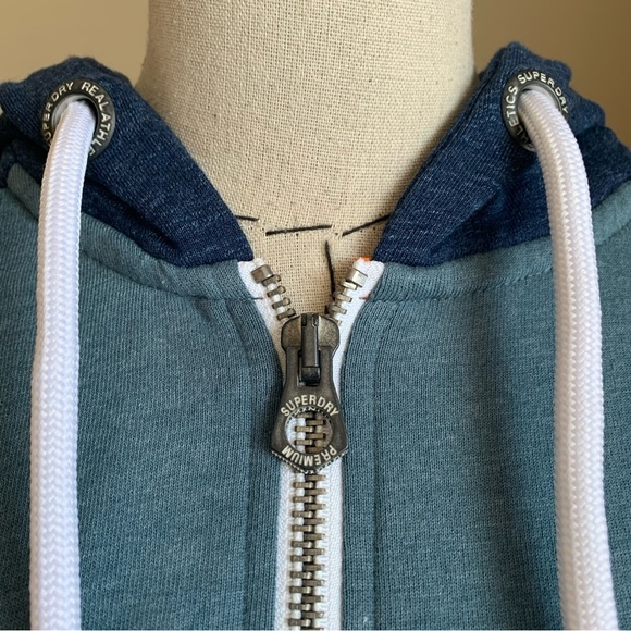 Closet clean out! NWT Superdry No Surf No 7 Light Raglan Zip Hoodie Small - Picture 3 of 9